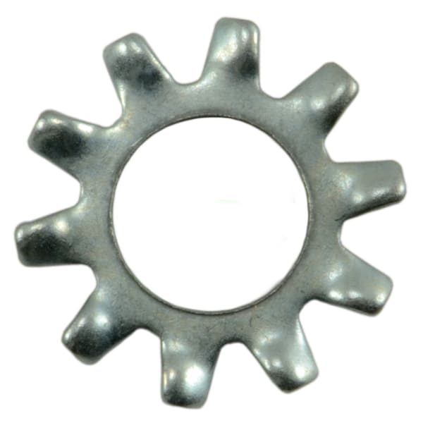 Midwest Fastener External Tooth Lock Washer, For Screw Size #10 Steel, Zinc Plated Finish, 100 PK 03964 - main